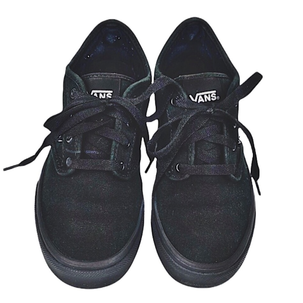 Vans Youth Black Canvas Low Top Sneakers Size 3